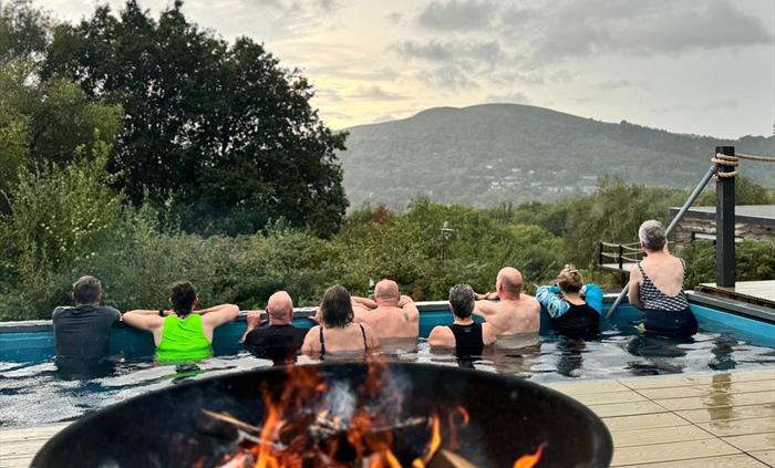 Our natural spring fed cold water plunge pool, here we teach teams how to manage the stress of the cold, but also the stressors of life and work.